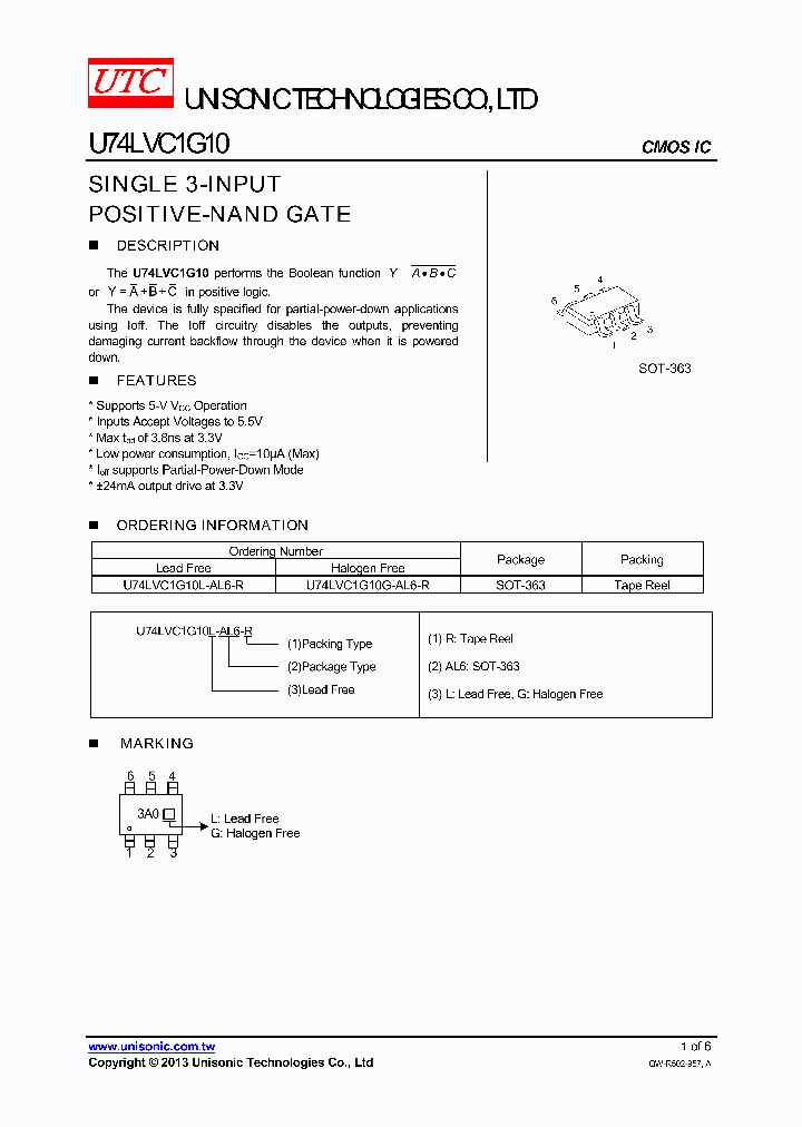 U74LVC1G10_9112875.PDF Datasheet