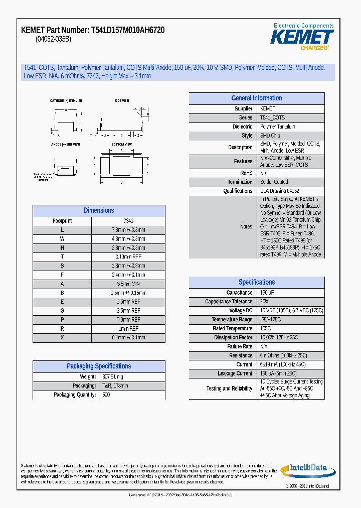 T541D157M010AH6720_9117399.PDF Datasheet