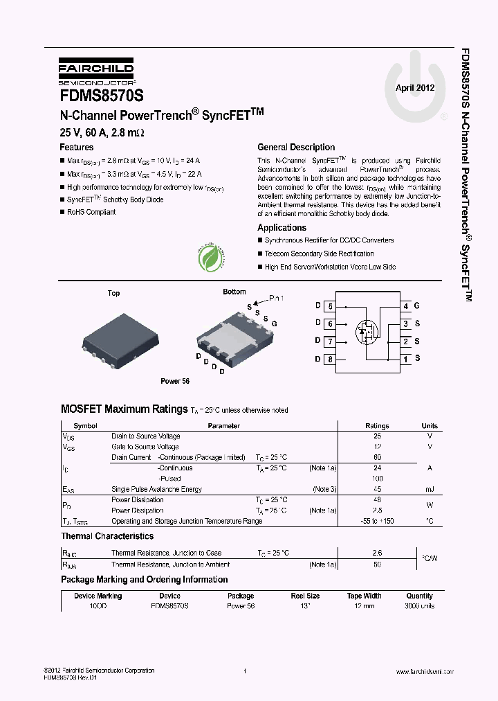 FDMS8570S_9117501.PDF Datasheet