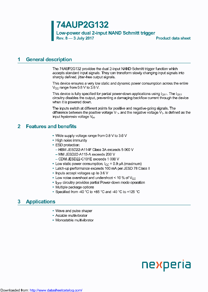 74AUP2G132GX_9129814.PDF Datasheet